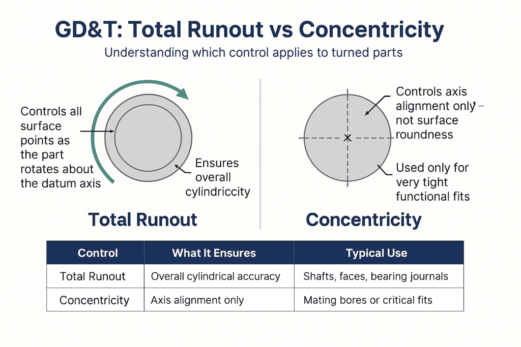 GD&T controls for cylindrical parts
