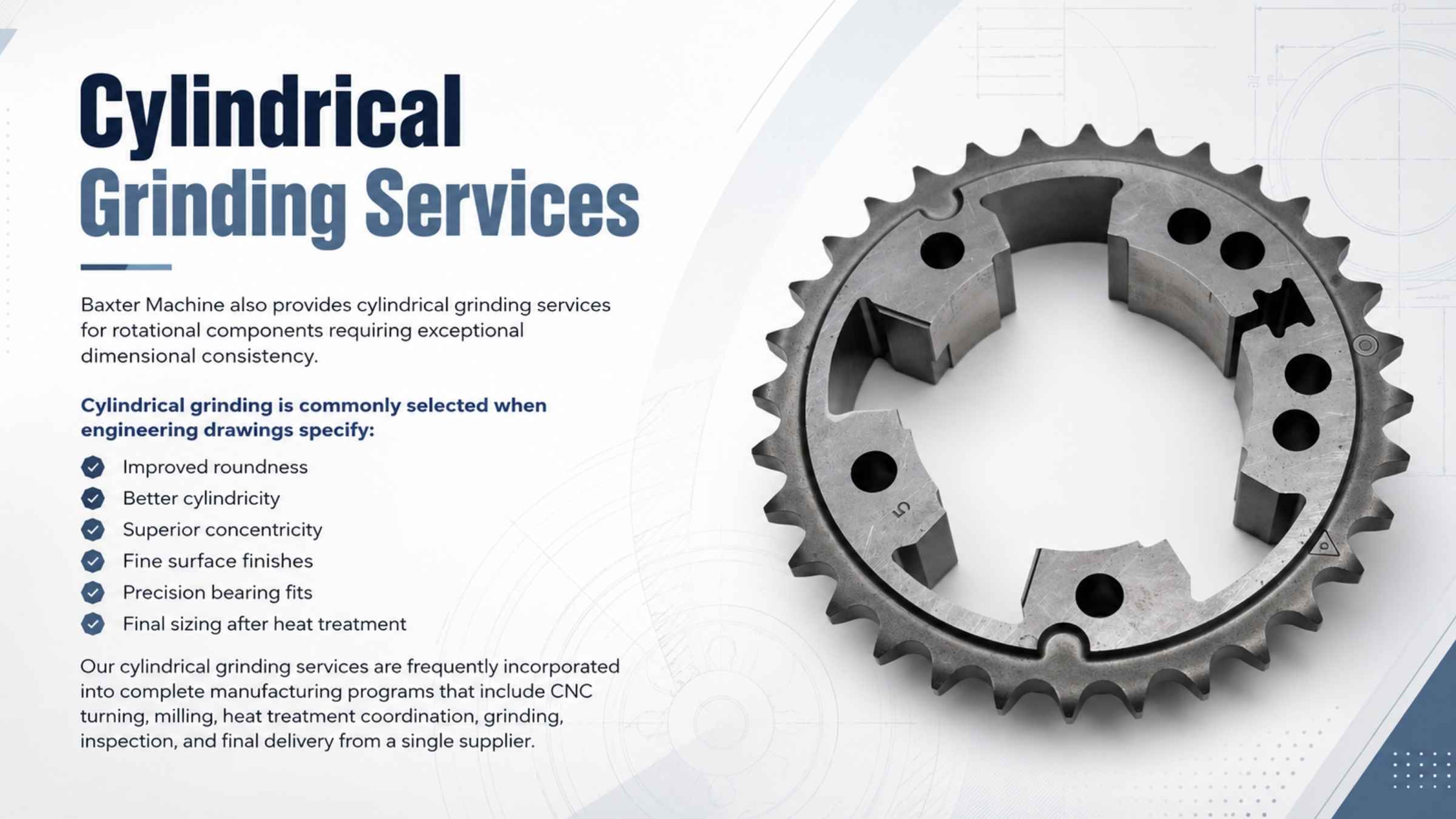 Cylindrical Grinding Services