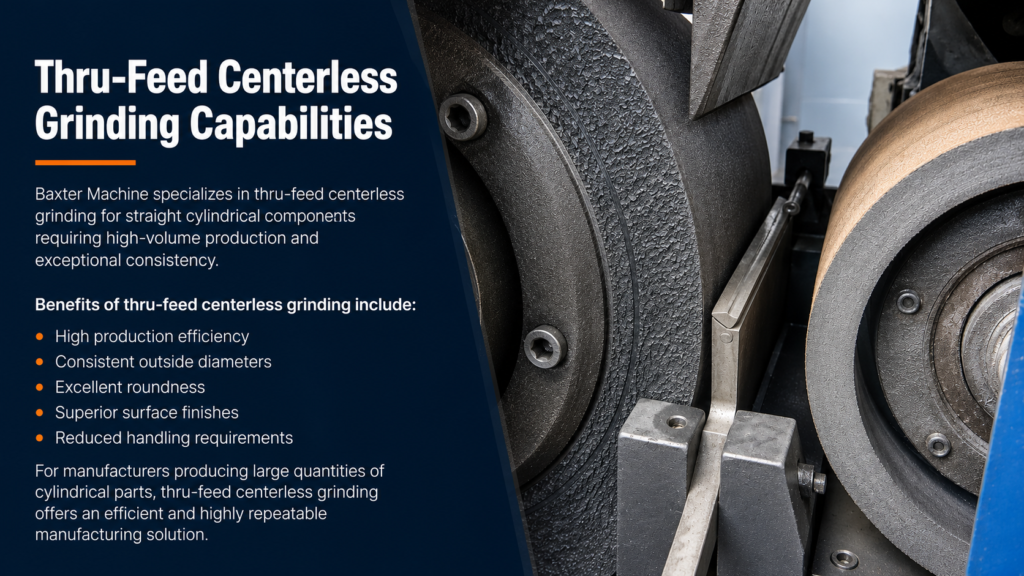 Thru-Feed Centerless Grinding Capabilities services